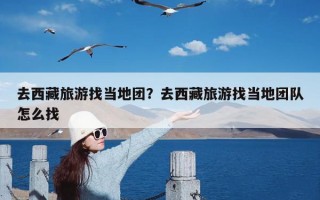 去西藏旅游找当地团？去西藏旅游找当地团队怎么找