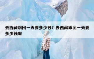 去西藏跟团一天要多少钱？去西藏跟团一天要多少钱呢