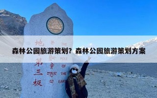 森林公园旅游策划？森林公园旅游策划方案